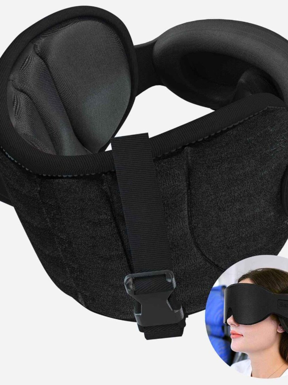 SARISUN Travel Pillows with Eye Mask for Airplanes or cars, N-168